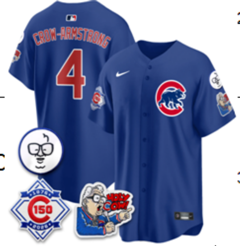 Men 2026 Chicago Cubs #4 Crow armstrong blue Game Nike MLB Jersey 082201->chicago cubs->MLB Jersey